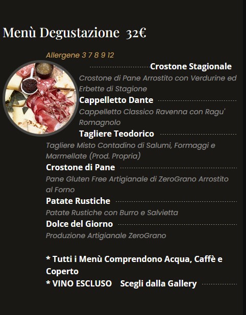 Menu' Degustazione